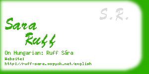 sara ruff business card